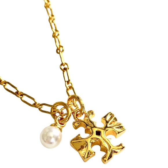 NEW Authentic Tory Burch Roxanne Pendant with Glass Pearl $175 - Picture 3 of 7